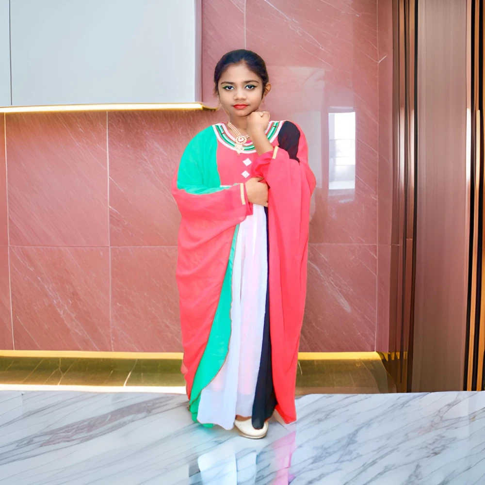 UAE National Day Flag Dress for Girls
